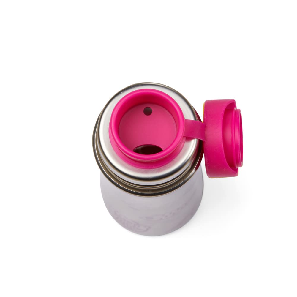 affenzahn-kleiner-freund-edelstahl-trinkflasche-330-ml-eule-rosa image 6